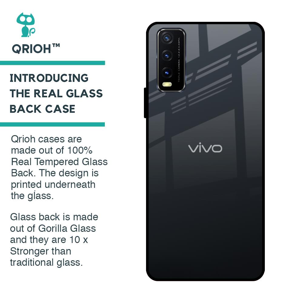 Stone Grey Glass Case For Vivo Y20