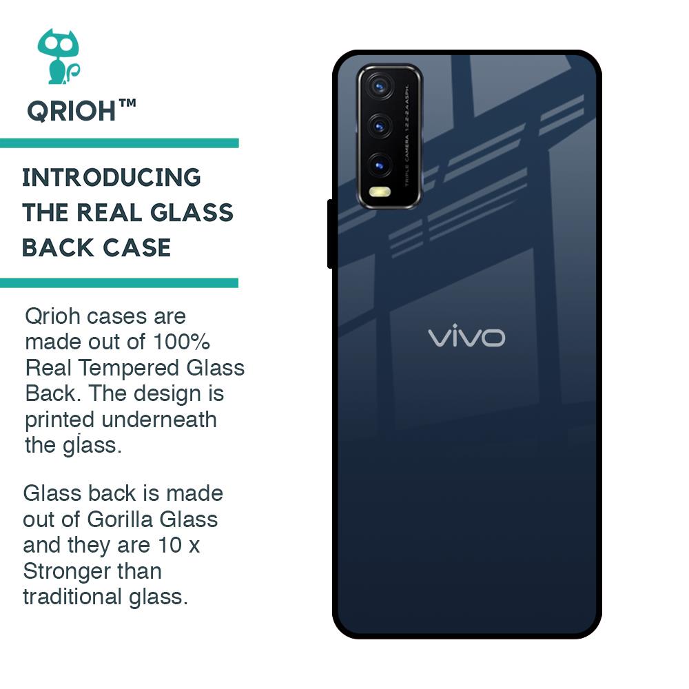 Overshadow Blue Glass Case For Vivo Y20