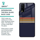 Tricolor Stripes Glass Case For Vivo Y20