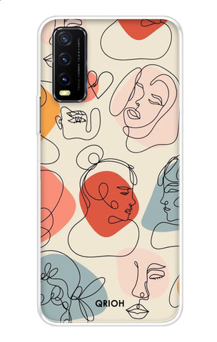 Abstract Faces Vivo Y20 Back Cover
