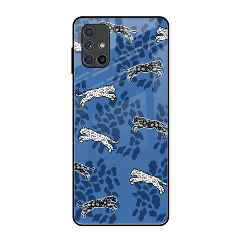 Blue Cheetah Samsung Galaxy M51 Glass Back Cover Online