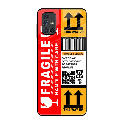 Handle With Care Samsung Galaxy M51 Glass Back Cover Online