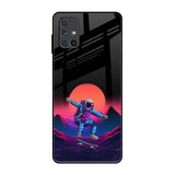 Retro Astronaut Samsung Galaxy M51 Glass Back Cover Online