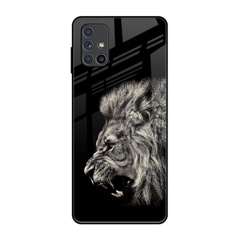 Brave Lion Samsung Galaxy M51 Glass Back Cover Online