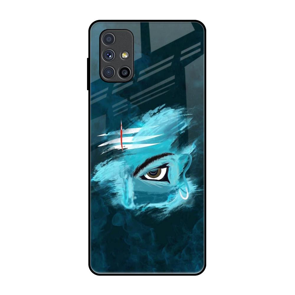 Power Of Trinetra Samsung Galaxy M51 Glass Back Cover Online
