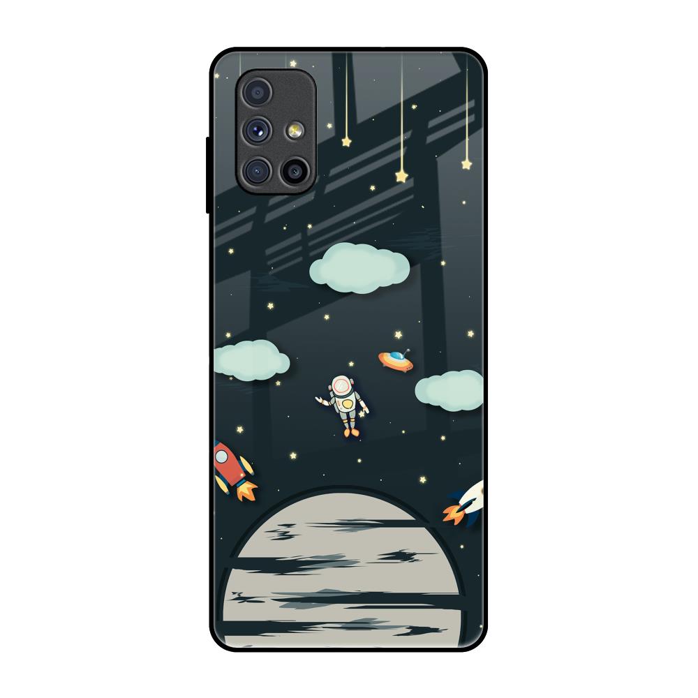 Astronaut Dream Samsung Galaxy M51 Glass Back Cover Online