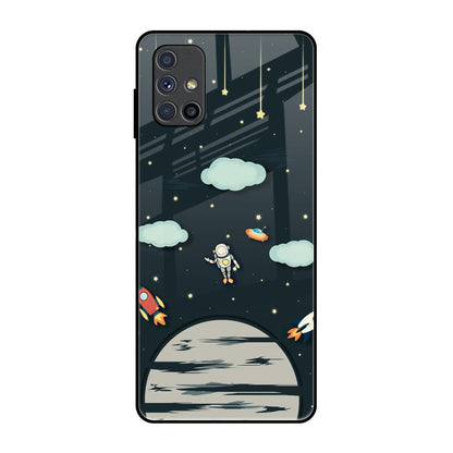 Astronaut Dream Samsung Galaxy M51 Glass Back Cover Online