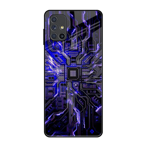 Techno Color Pattern Samsung Galaxy M51 Glass Back Cover Online