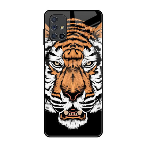Angry Tiger Samsung Galaxy M51 Glass Back Cover Online