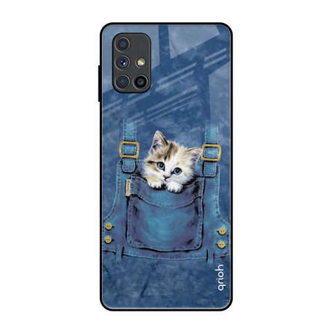 Kitty In Pocket Samsung Galaxy M51 Glass Back Cover Online