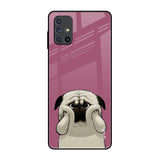 Funny Pug Face Samsung Galaxy M51 Glass Back Cover Online