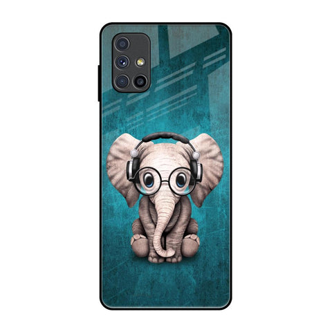 Adorable Baby Elephant Samsung Galaxy M51 Glass Back Cover Online