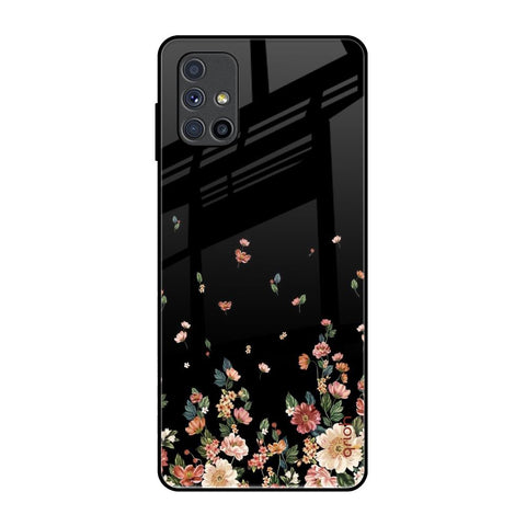 Floating Floral Print Samsung Galaxy M51 Glass Back Cover Online