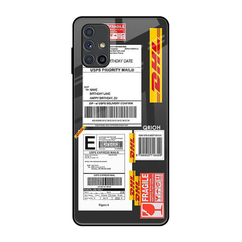 Cool Barcode Label Samsung Galaxy M51 Glass Back Cover Online