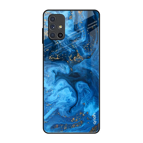 Gold Sprinkle Samsung Galaxy M51 Glass Back Cover Online