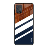 Bold Stripes Samsung Galaxy M51 Glass Back Cover Online
