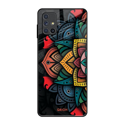 Retro Gorgeous Flower Samsung Galaxy M51 Glass Back Cover Online