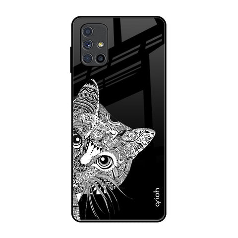 Kitten Mandala Samsung Galaxy M51 Glass Back Cover Online