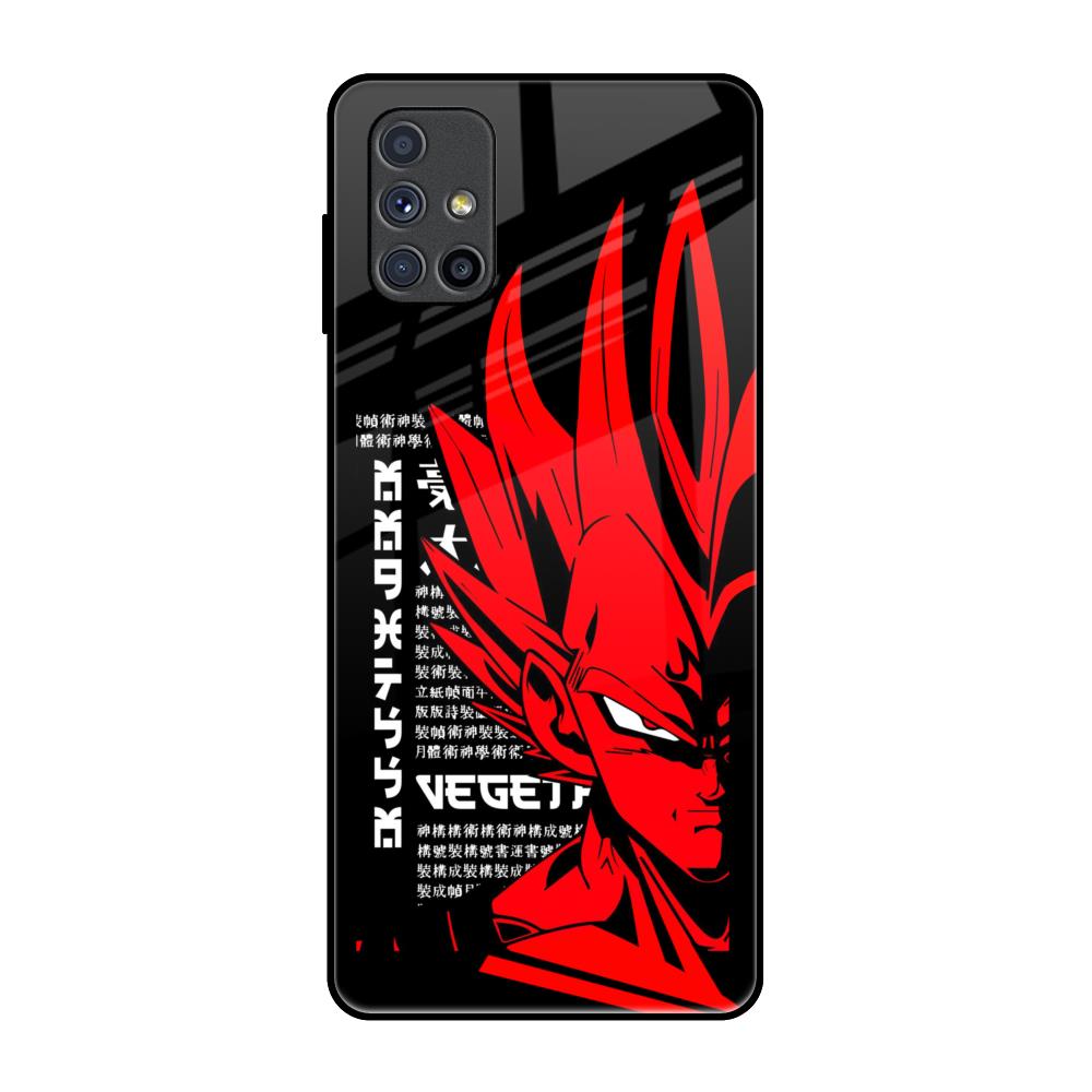 Red Vegeta Samsung Galaxy M51 Glass Back Cover Online