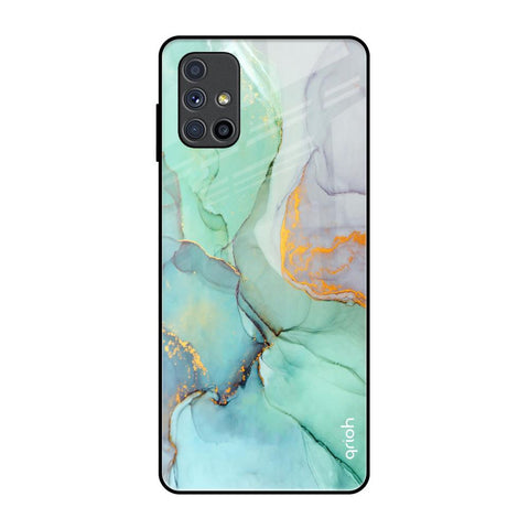 Green Marble Samsung Galaxy M51 Glass Back Cover Online
