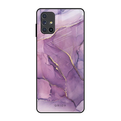 Purple Gold Marble Samsung Galaxy M51 Glass Back Cover Online