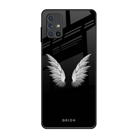 White Angel Wings Samsung Galaxy M51 Glass Back Cover Online