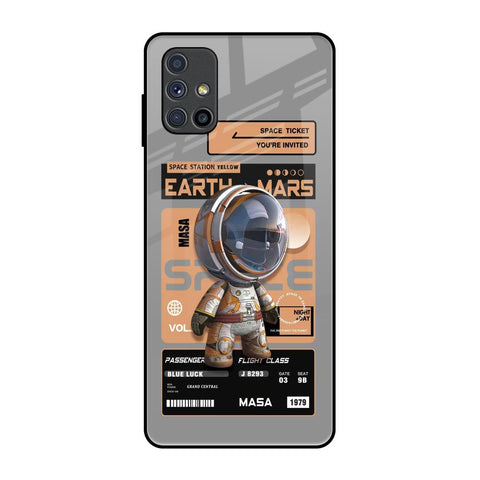 Space Ticket Samsung Galaxy M51 Glass Back Cover Online