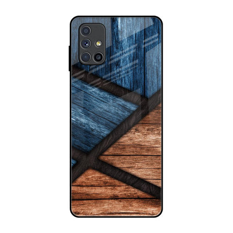 Wooden Tiles Samsung Galaxy M51 Glass Back Cover Online