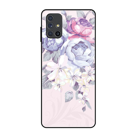 Elegant Floral Samsung Galaxy M51 Glass Back Cover Online