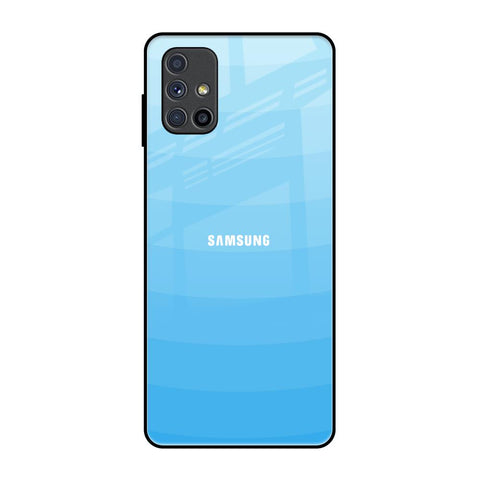 Wavy Blue Pattern Samsung Galaxy M51 Glass Back Cover Online