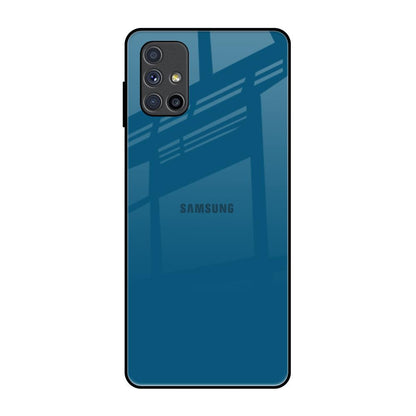 Cobalt Blue Samsung Galaxy M51 Glass Back Cover Online