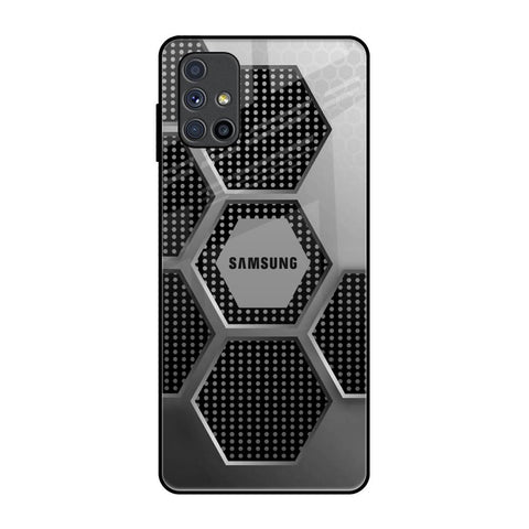 Hexagon Style Samsung Galaxy M51 Glass Back Cover Online