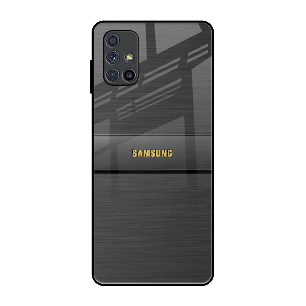Grey Metallic Glass Samsung Galaxy M51 Glass Back Cover Online