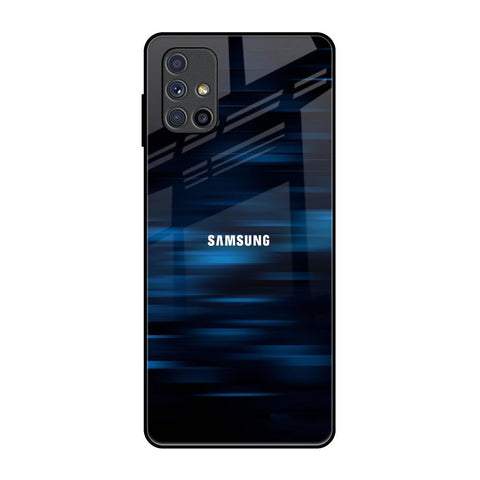 Blue Rough Abstract Samsung Galaxy M51 Glass Back Cover Online