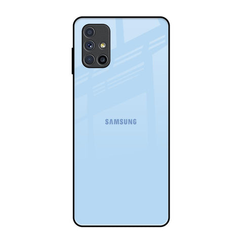 Pastel Sky Blue Samsung Galaxy M51 Glass Back Cover Online
