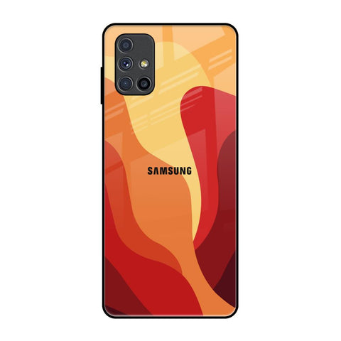 Magma Color Pattern Samsung Galaxy M51 Glass Back Cover Online