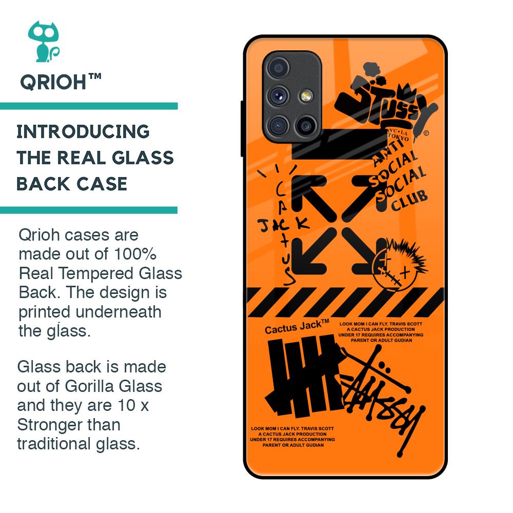 Anti Social Club Glass Case for Samsung Galaxy M51