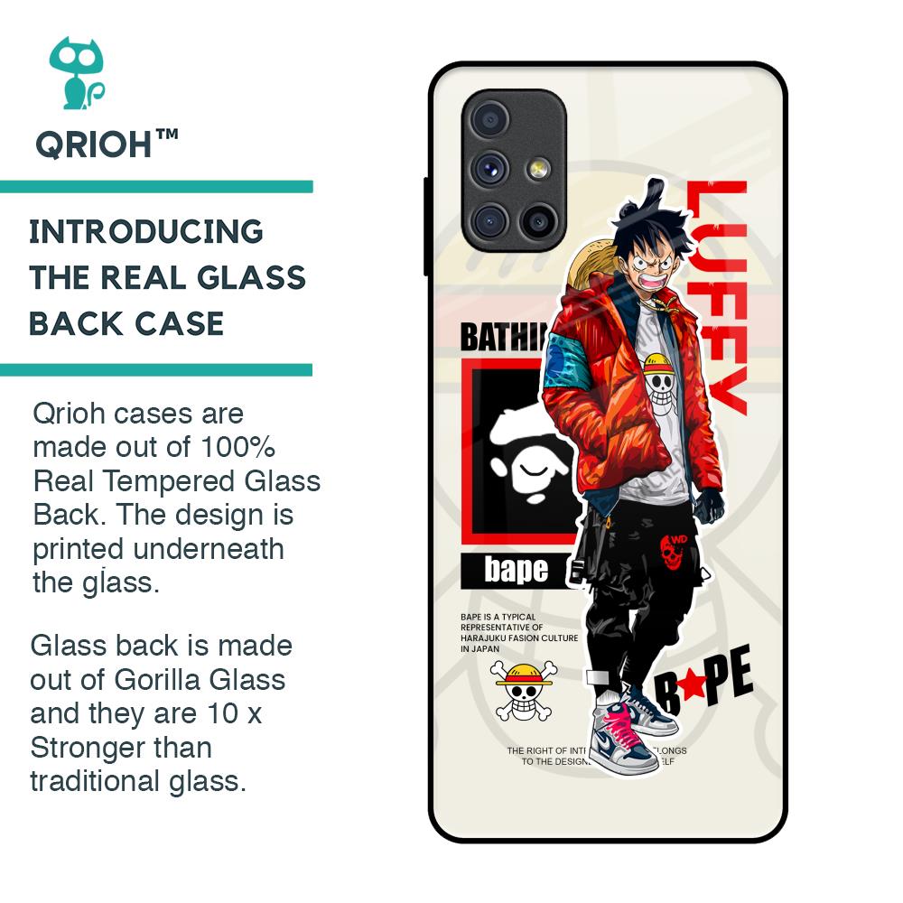 Bape Luffy Glass Case for Samsung Galaxy M51