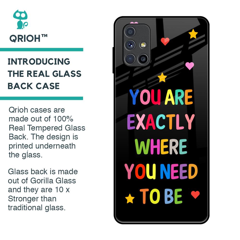 Magical Words Glass Case for Samsung Galaxy M51