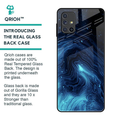 Dazzling Ocean Gradient Glass Case For Samsung Galaxy M51