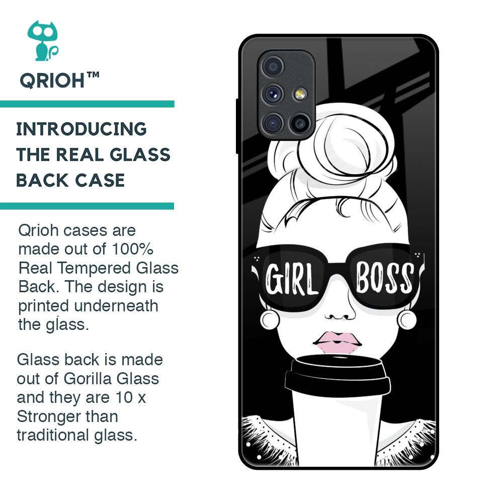 Girl Boss Glass Case For Samsung Galaxy M51