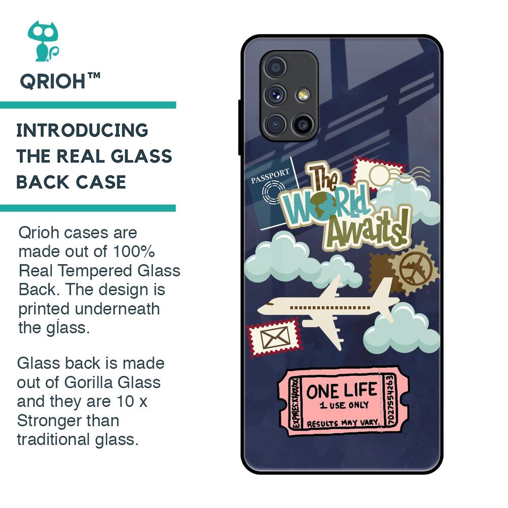 Tour The World Glass Case For Samsung Galaxy M51