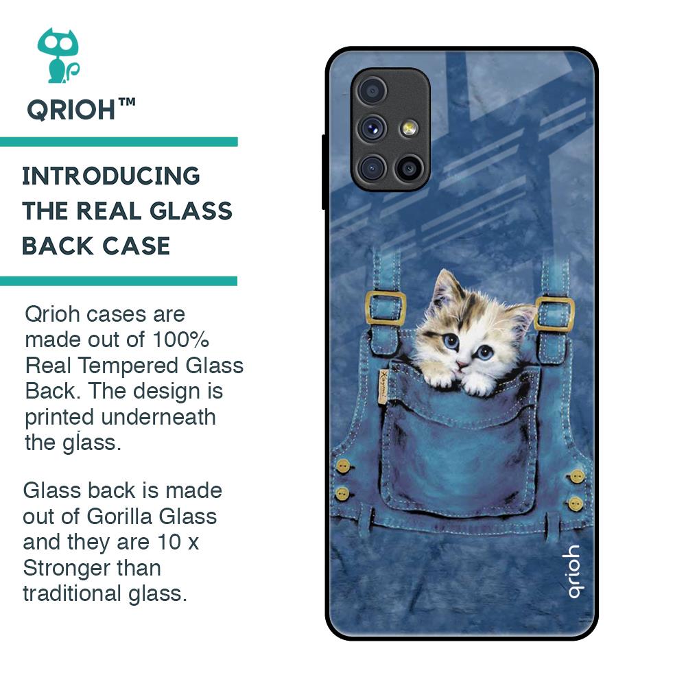 Kitty In Pocket Glass Case For Samsung Galaxy M51