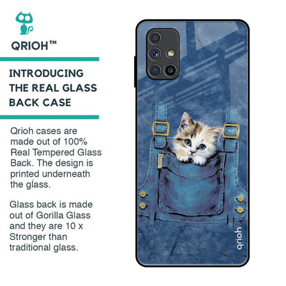 Kitty In Pocket Glass Case For Samsung Galaxy M51