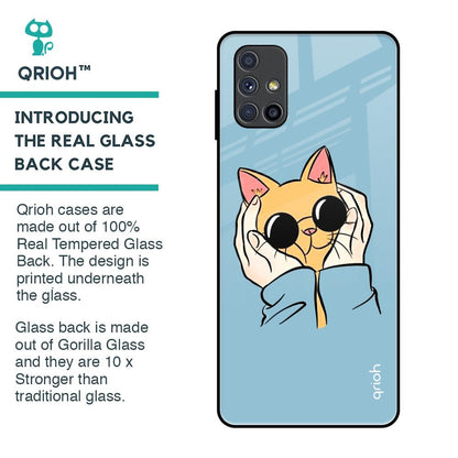 Adorable Cute Kitty Glass Case For Samsung Galaxy M51