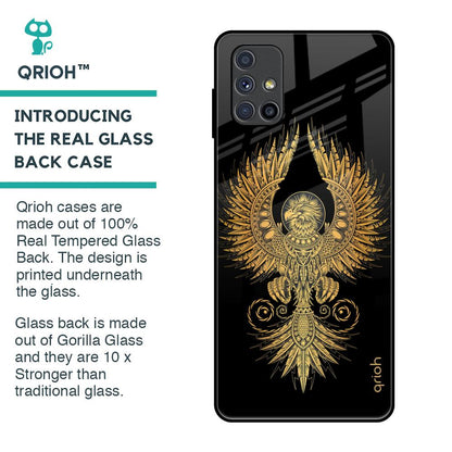 Mythical Phoenix Art Glass Case for Samsung Galaxy M51