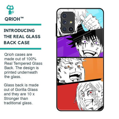 Anime Sketch Glass Case for Samsung Galaxy M51