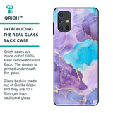 Alcohol ink Marble Glass Case for Samsung Galaxy M51