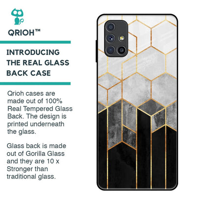 Tricolor Pattern Glass Case for Samsung Galaxy M51
