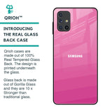 Pink Ribbon Caddy Glass Case for Samsung Galaxy M51